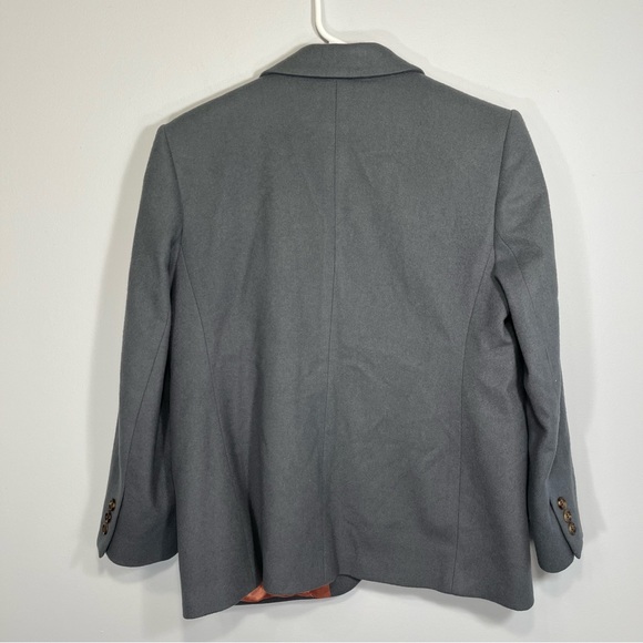 L.L. Bean Blazer Womens 8P Gray Wool Cashmere Lined - Picture 2 of 7